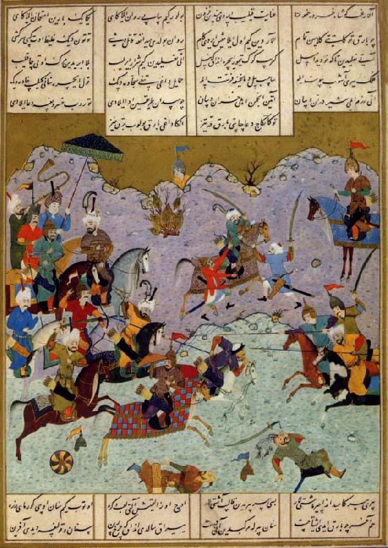 Ali She Nawat Alexander defeats Darius,an allegory of Shah Tahmasp-s defeat of the Uzbeks in 1526